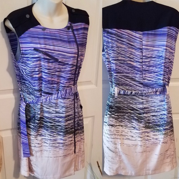 Calvin Klein Multi Zipper Sleeveless Sheath Dress - Picture 6 of 6